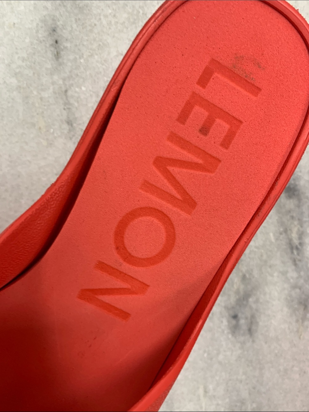 Lemon Jelly Red Slide Sandals for Women - Picture 4 of 6